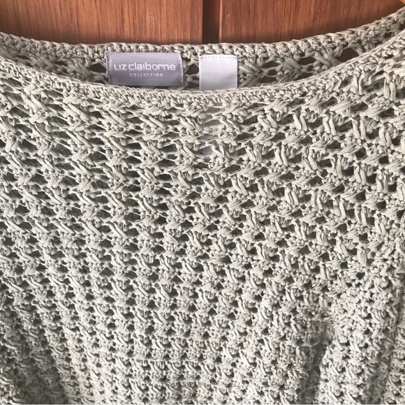 Lovely Liz Claiborne Sweater - Olive Green - Size Medium - Picture 3 of 11